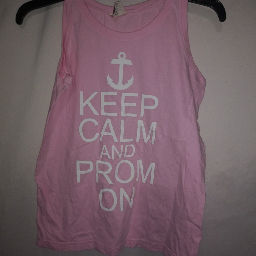 Pink PROM ON Tank Top Sz S